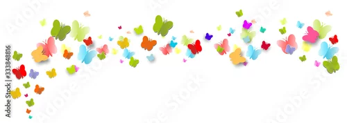 Obraz Schmetterlinge fliegen Band Banner Schmetterling Bunt Regenbogen