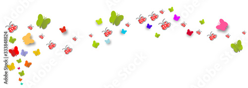 Schmetterlinge fliegen Band Banner Welle Wellen Frühling Schmetterling