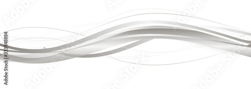 Silber Grau Welle Wellen Hintergund Band Banner Weiß