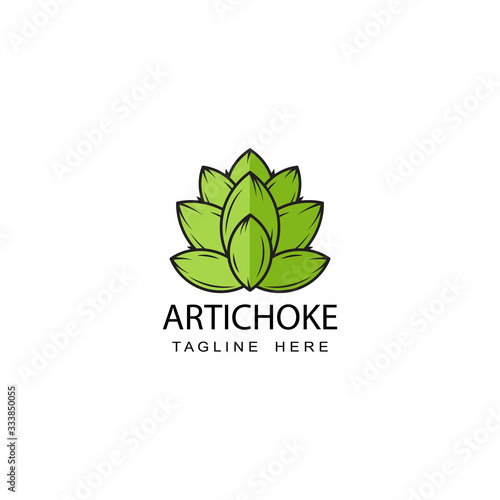 artichoke logo template design vector