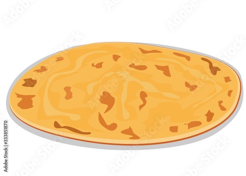 Chapati indian Roti or Bread Vector