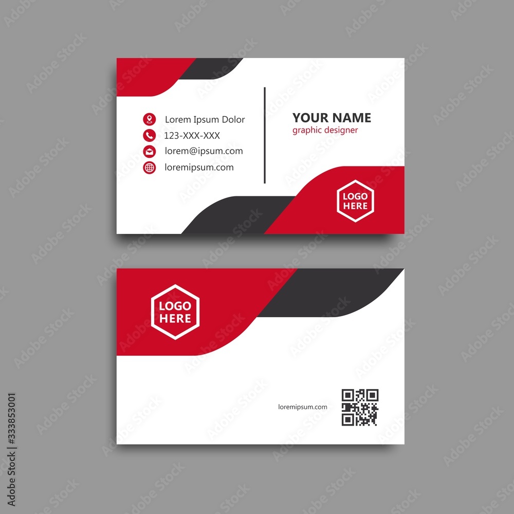 red artistic business card template design. red artistic business card template design.