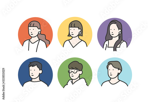 おしゃれな人物アイコン