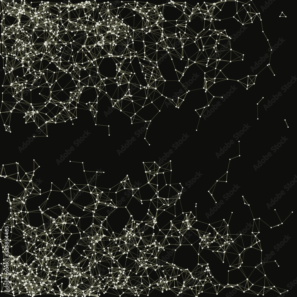 Fototapeta premium Network Mesh Procedural Art background illustration