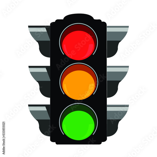 traffic light isolated on white background