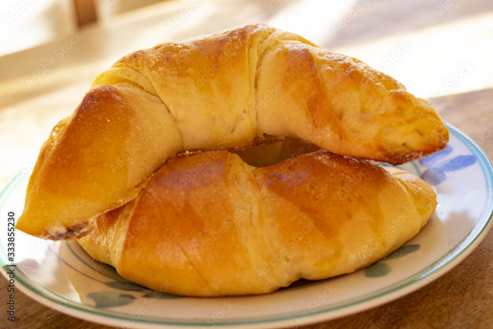 freshly baked croissants