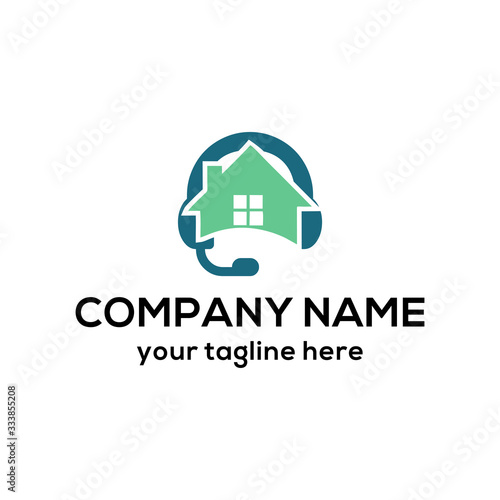  home headset logo design. Home logo music headset