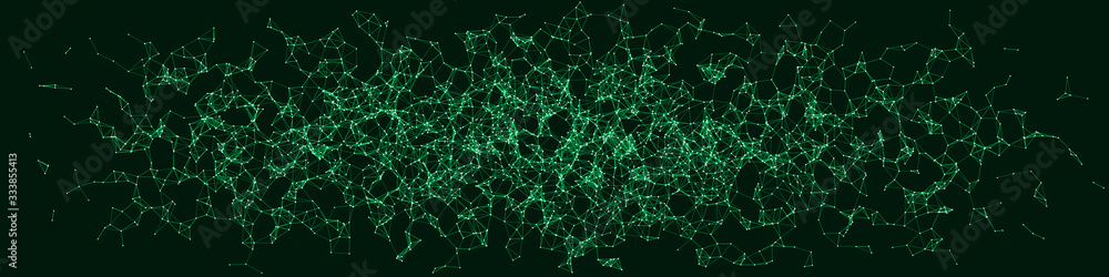 Fototapeta premium Network Mesh Procedural Art background illustration