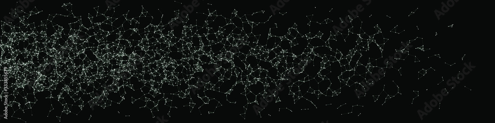 Obraz premium Network Mesh Procedural Art background illustration