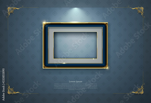 gold frame border picture retro art
