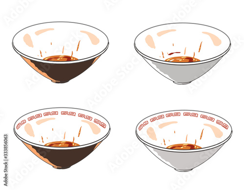 完食したラーメンの器