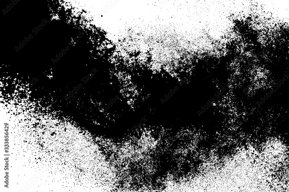 Black and white grunge background. Post-apocalyptic style texture. Digitally generated image. Vector design elements. Illustration, Eps 10.