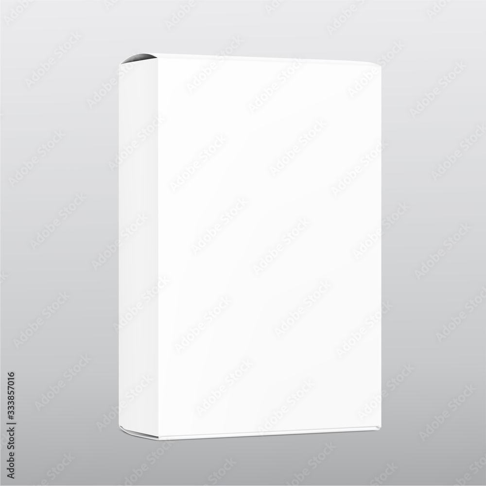Realistic cardboard packaging box mockup. Vector illustration on grey background. Can be use for medicine, food, cosmetic and other. Ready for your presentation. EPS10. Realistic cardboard packaging box mockup. Vector illustration on grey background. Can be use for medicine, food, cosmetic and other. Ready for your presentation. EPS10.