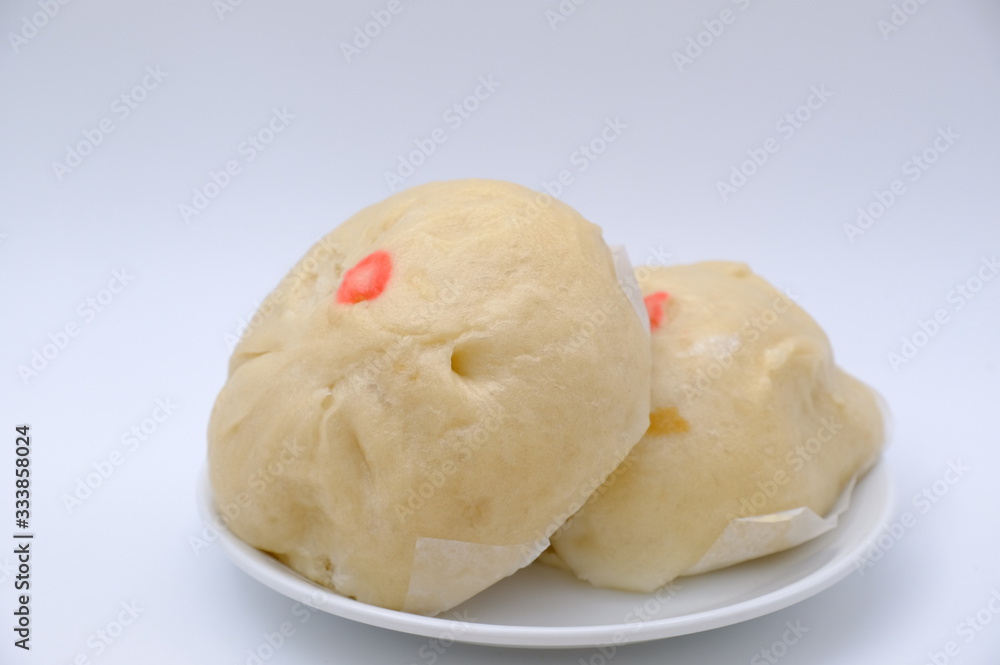 steamed pork buns, chinese dim sum on background steamed pork buns, chinese dim sum on background