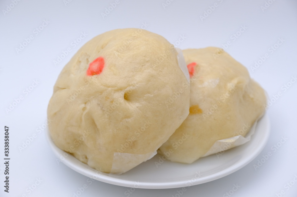 steamed pork buns, chinese dim sum on background steamed pork buns, chinese dim sum on background