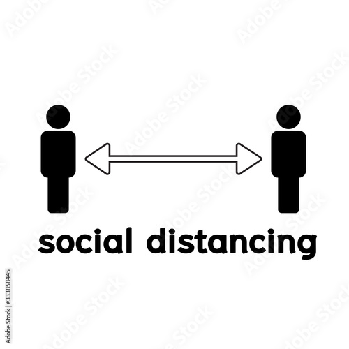 Social distancing , protect from COVID-19 coronavirus outbreak spreading vector illustration