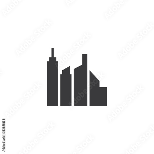 City skyline  city silhouette logo  icon vector