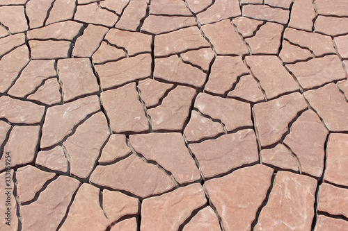 Brick flooring pattern paving tiles, cement brick floor background