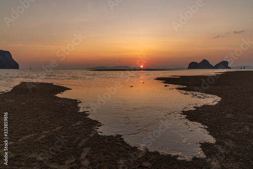 Beautiful sunset over the sea