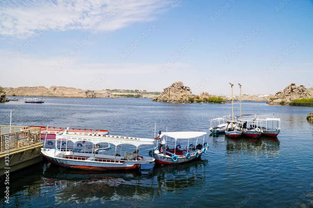 River Nile trip to Philae Temple at Aswan Egypt
