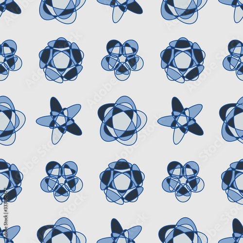 Abstract geometric seamless pattern with elliptical shapes