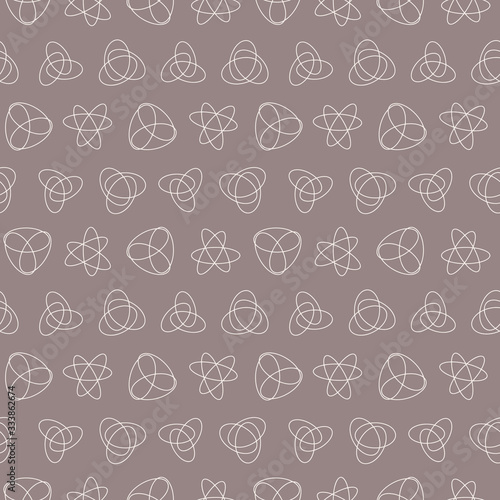 Abstract geometric seamless pattern with elliptical shapes
