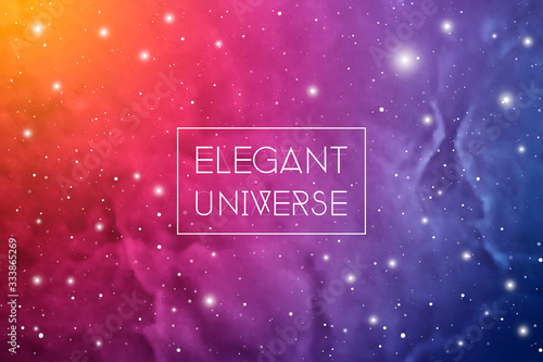 Elegant universe scientific outer space wallpaper with copy space