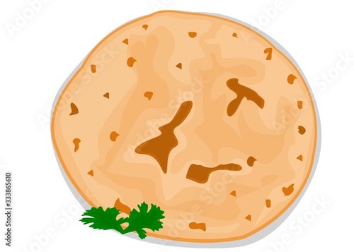 Chapati indian Roti or Bread Vector