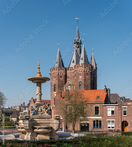 The Sassenpoort (Sassen gate) is a gatehouse in the citywall of Zwolle, Netherlands photo