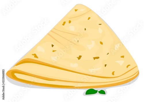 Rumali Roti Chapati indian or Bread Vector