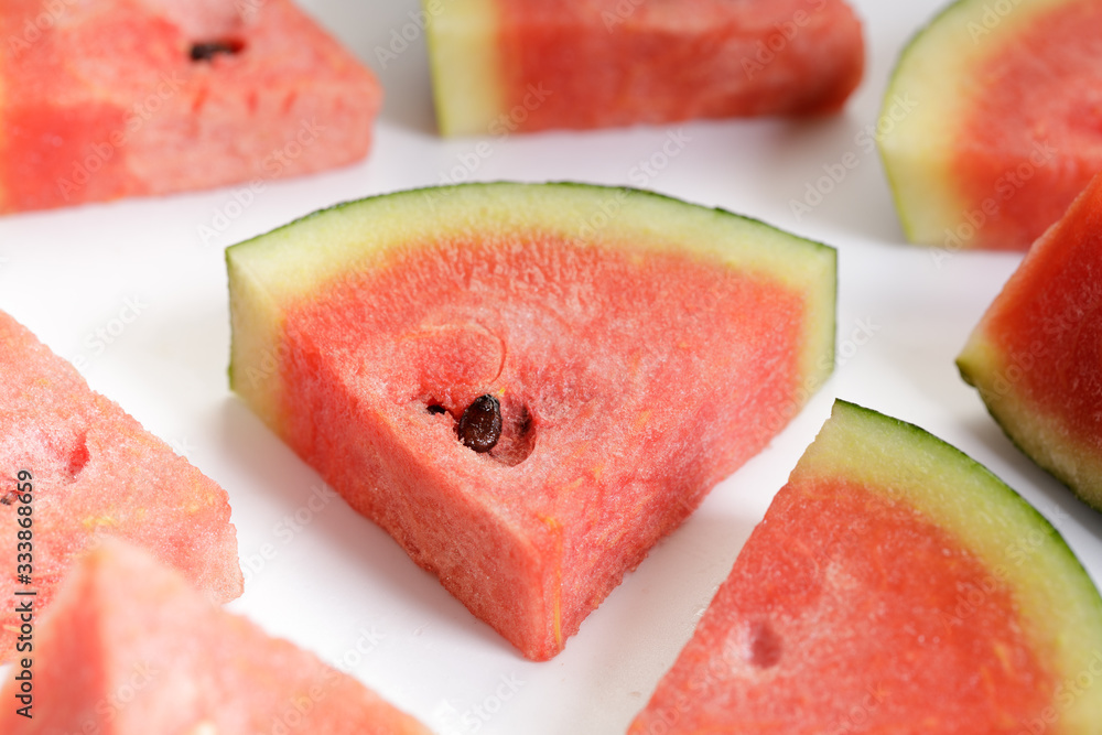 Fotografie watermelon.  Fresh Watermelon on white background