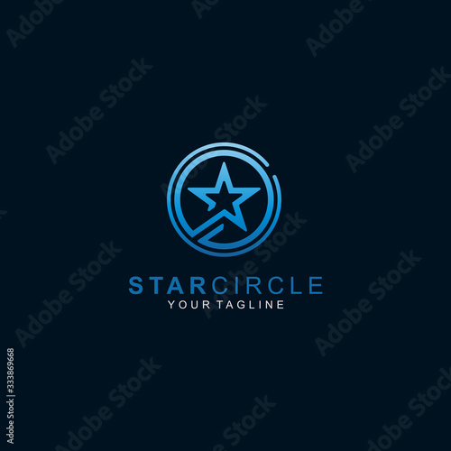 Star Blue Logo design template