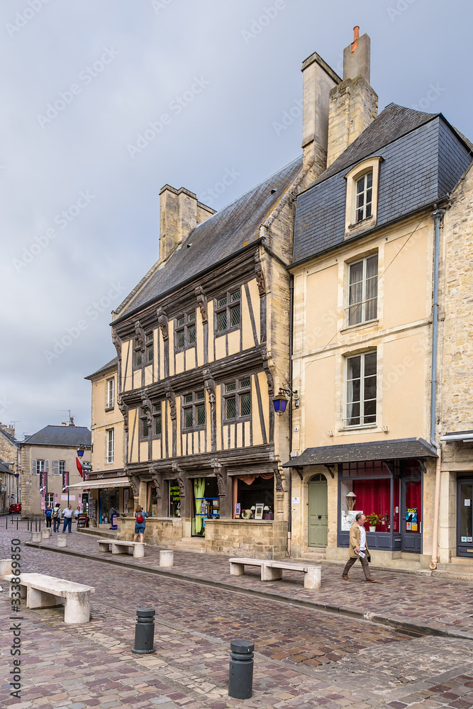 Bayeux, France. Old half-timbered building