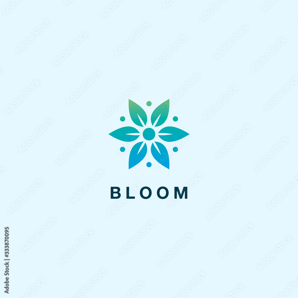 Flower Bloom Logo design template