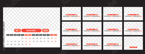20201 calendar planner set for template corporate design week start on Monday.