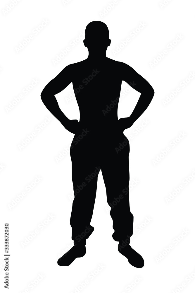 Boxing man silhouette