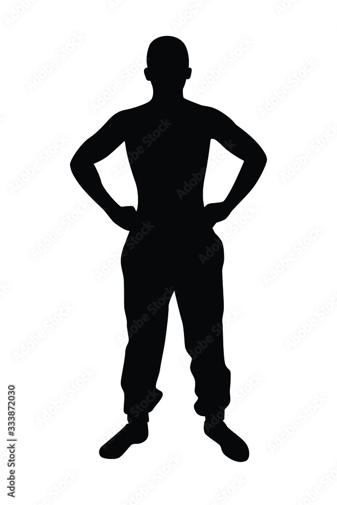 Boxing man silhouette Boxing man silhouette