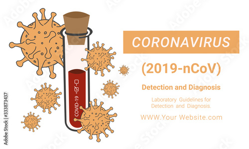 Coronavirus disease, COVID-19 Background, Wuhan Novel coronavirus 2019-nCoV. Concept of dangerous virus in China with medical cell.