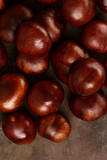 Close up of chestnuts. 