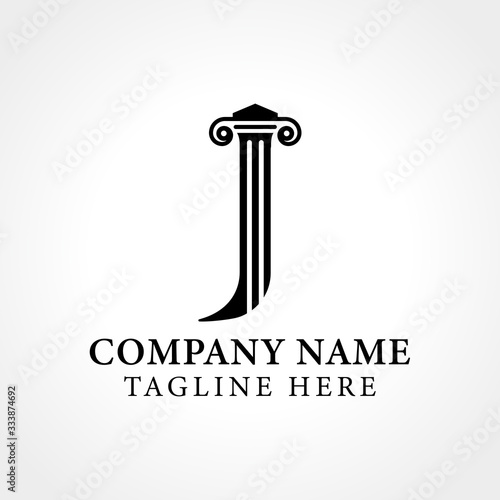 Attorney & Law Letter J Logo With Creative Modern Vector Template. Law Business Letter J Logo Design