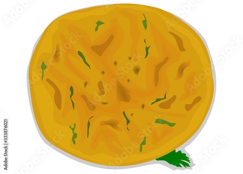 Thepla Roti indian Chapati or Bread Vector