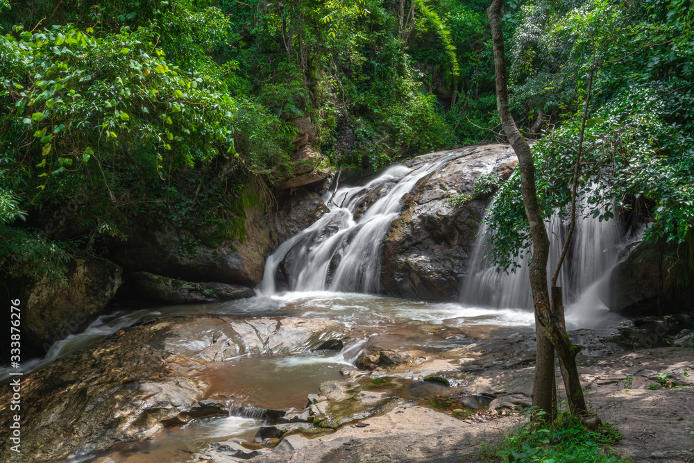 Naklejka premium Mae Sa waterfall national park in Mae Rim, Chiang Mai, Thailand