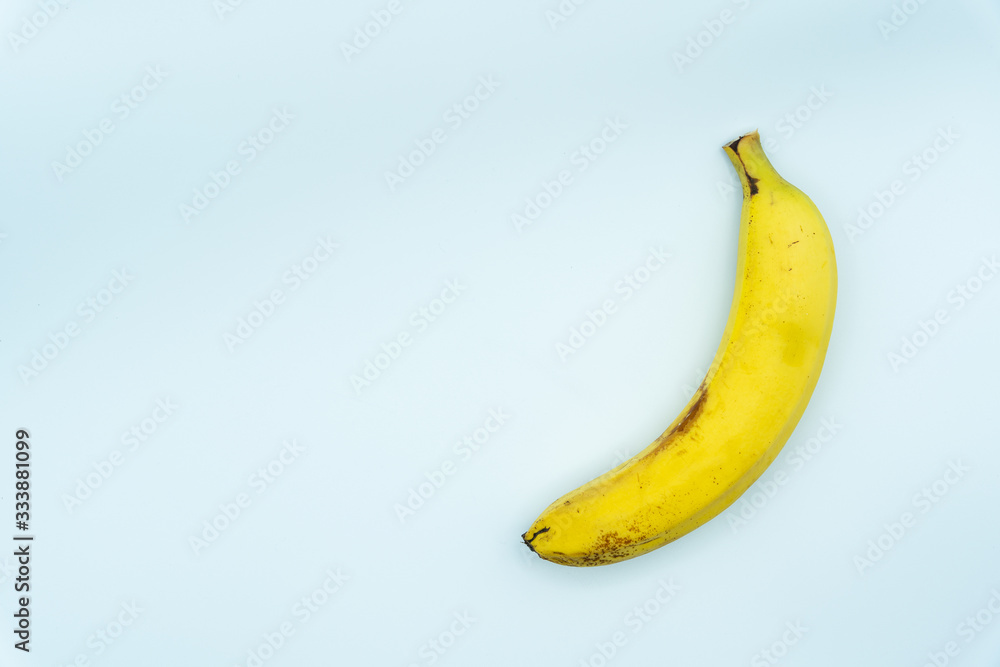 Banana shot in studio on white background