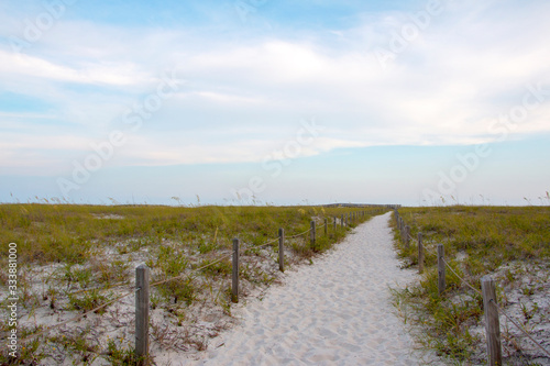 sandy beach path to boardwalk 