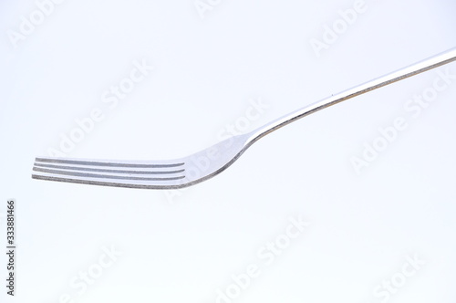 fork and spoon isolated on white background