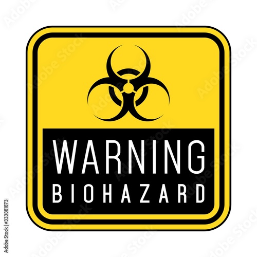 Biohazard sign. Warning sign of virus. Vector illustration