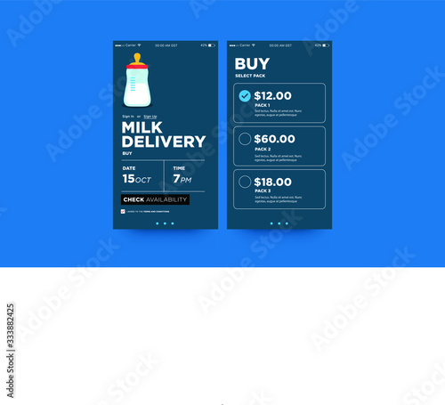 Milk Delivery App Interface Design