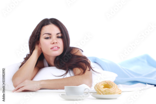 Woman with morning coffee