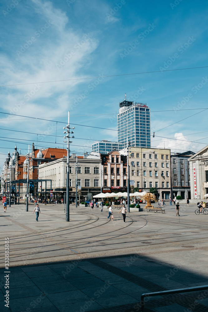 Obraz premium Rynek w Katowicach Polska