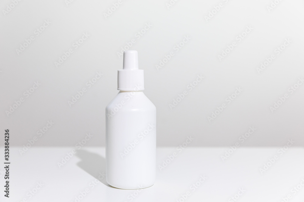 Medical white bottle isolated on white background Medical white bottle isolated on white background